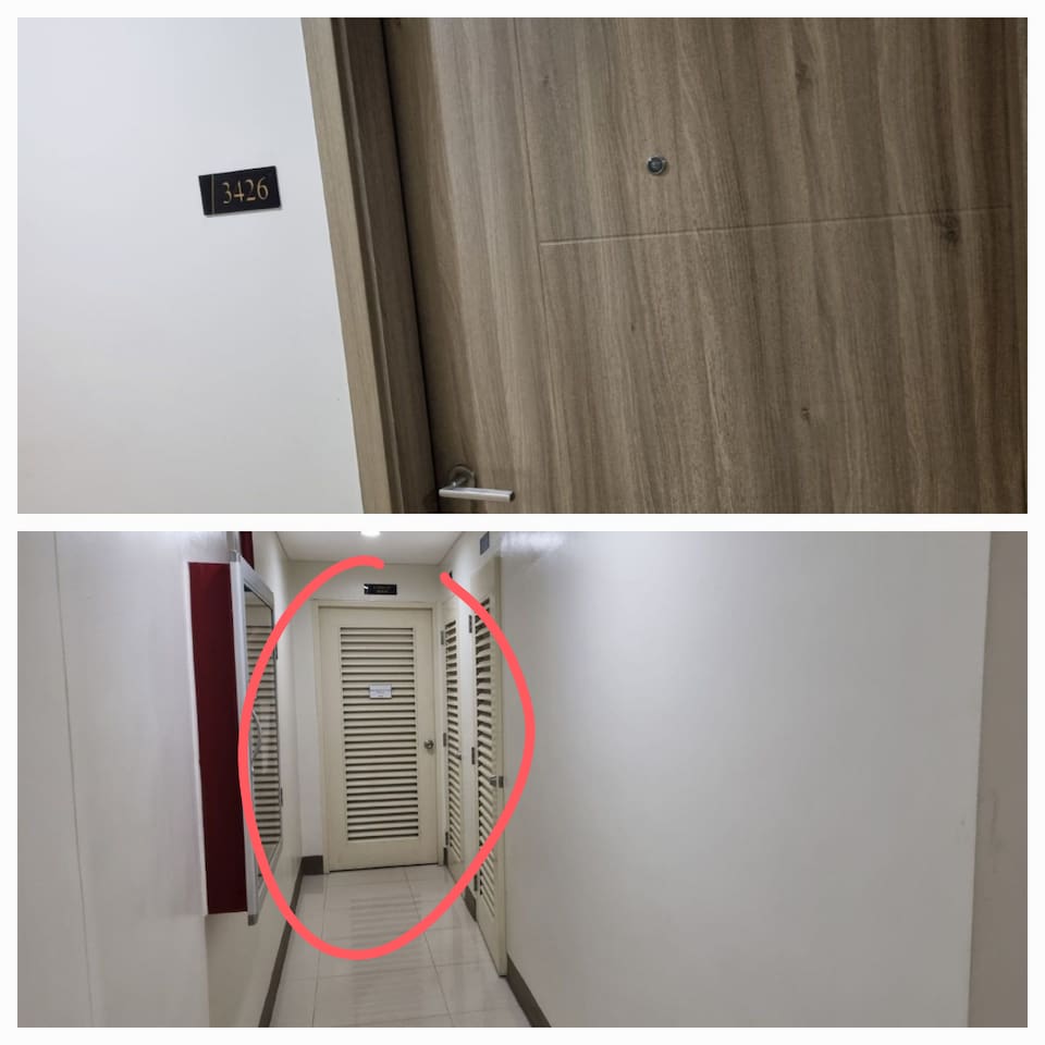 Garbage room is facing 3426.